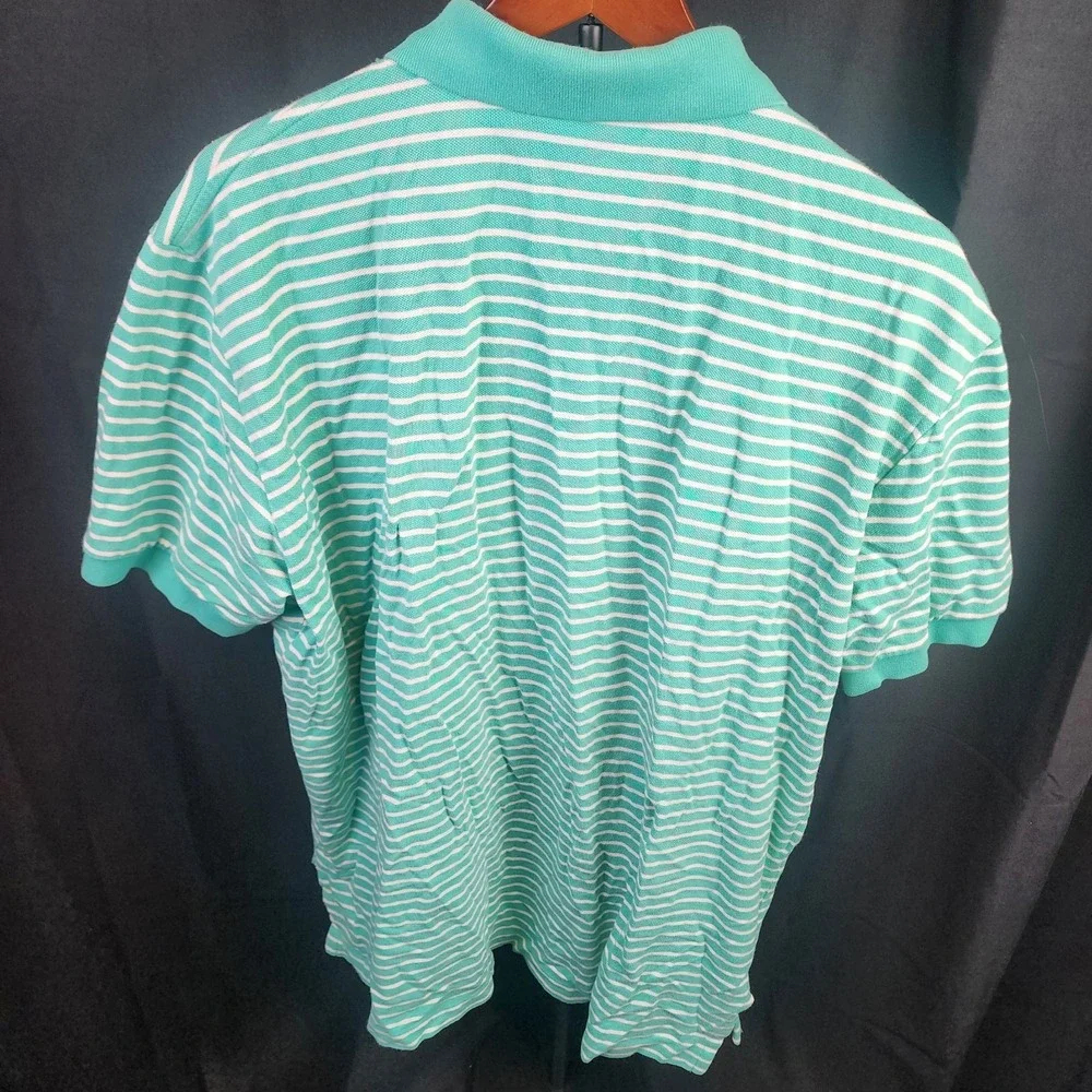 Polo Ralph Lauren Shirt Mens XXL‎ Teal And White Stripes